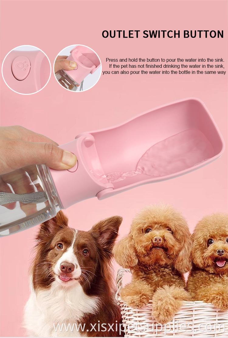 Factory Wholesale Travel Outdoor Portable Foldable Pet Water Dispenser Collapsible Dog Drinking Water Bottle